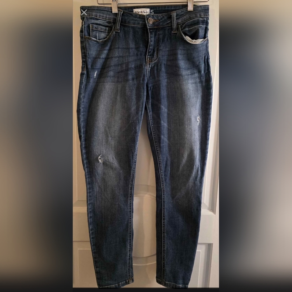 Stitch Fix Studio Blue Peyton Mid Rise Distressed Skinny Jean